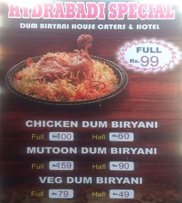 Hydrabadi Special menu 