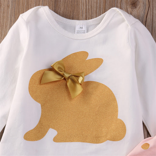 Title 3, Baby Bunny Romper with Bowknot Lace Trousers He...