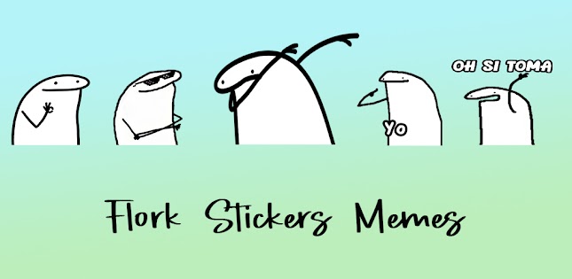 Set stickers flork meme Love 1 | Magnet