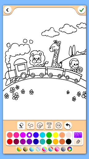 Screenshot Train game: coloring book.