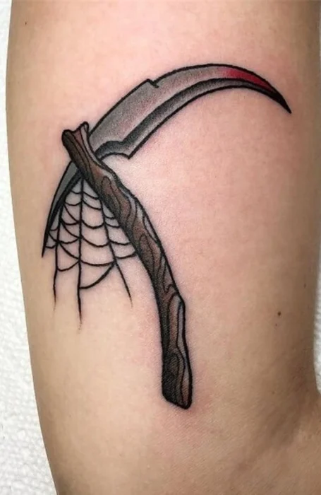 Full picture of the scythe tattoo  design