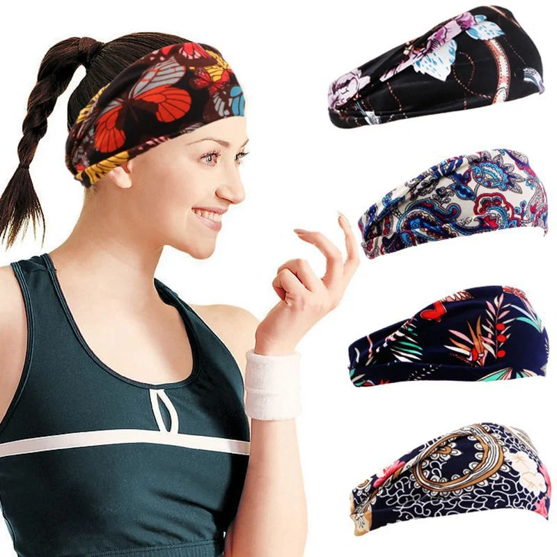 Title 3, Bedrukte sport hoofdband voor dames Europees en...