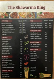 The Shawarma King menu 1