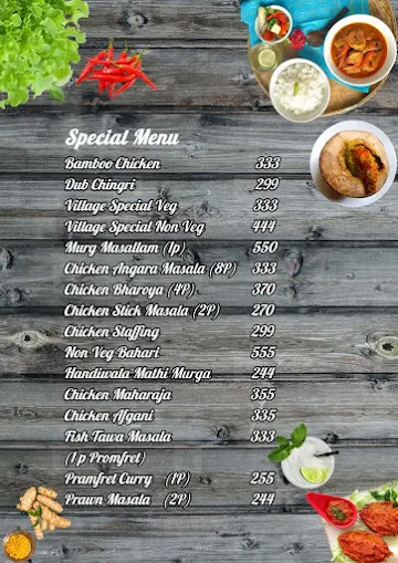 The Village Cafe & Restaurant menu 