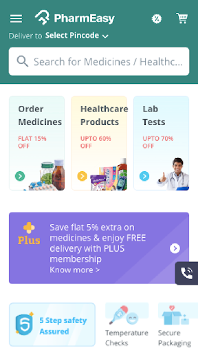 Screenshot Online Medicine Ordering App