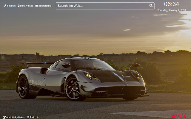 Pagani Huayra Wallpaper for New Tab