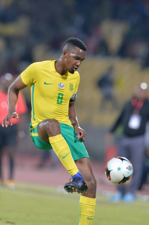 Lehlogonolo Masalesa during the COSAFA Cup quarter final match between South Africa and Tanzania at Royal Bafokeng Stadium on July 02, 2017 in Rustenburg, South Africa.