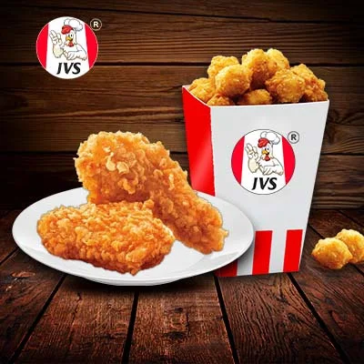 Hot & Crispy Wings Big (2 Pcs) With Hot & Crispy Popcorn