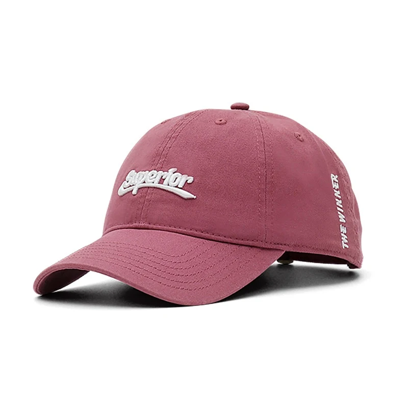 Boné de beisebol feminino de framboesa cor branco