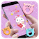 Pink Kitty, cute cartoon cat theme icon