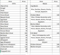 Rani Catering menu 1