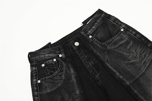 Title 3, Mens Loose Stitching Straight-leg Denim Trouse...