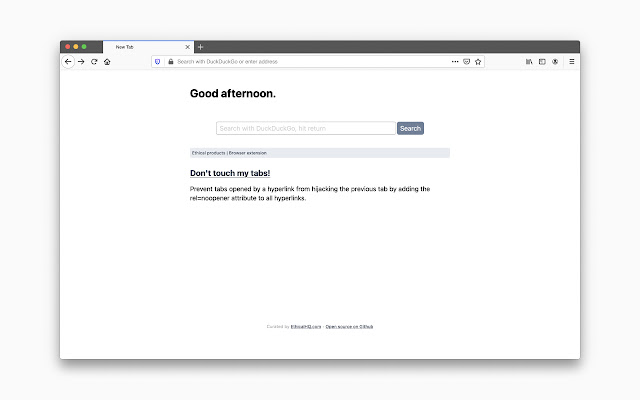 Ethical Product Alternatives chrome extension