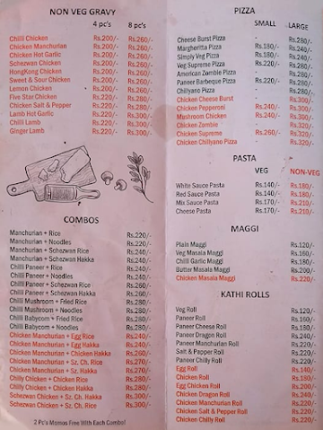 Marky Momos menu 