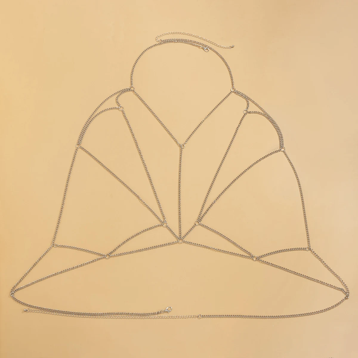 Title 5, Catena da petto geometrica in metallo da donna,...
