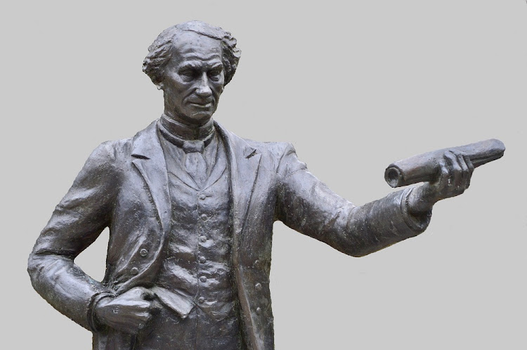 A statue of Canada's first Prime Minister Sir John Macdonald.