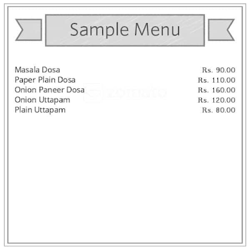 South Indian Food Court menu 