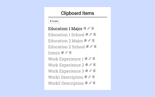 Memory Board chrome extension