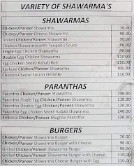 Variety of Shawarma's menu 5