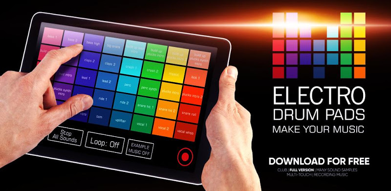 Electro Drum Pads loops DJ Music Maker