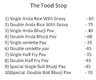 The Food Stop menu 1