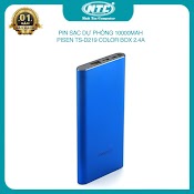 Pin Dự Phòng Pisen Ts - D219 10000Mah Color Box Siêu Mỏng - Tích Hợp 2 Cổng Sạc Microusb Và Lightning