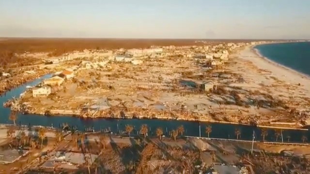 Aerial footage taken by a drone shows the damage after Hurricane Michael in Mexico Beach, Florida, US, October 14, 2018 in this still image taken from social media video.