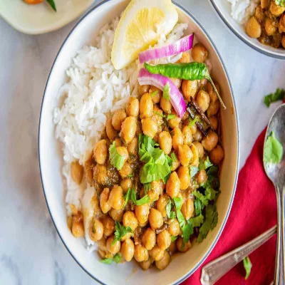 Chole Masala Rice Bowl