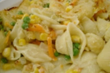 Cheesy three veggie pasta bake recipe