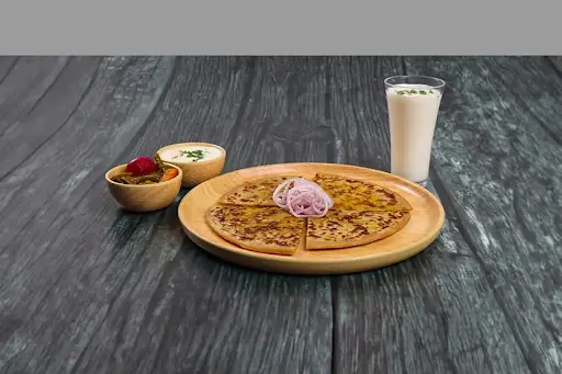 2 Butter Onion Paratha With Masala Buttermilk Combo