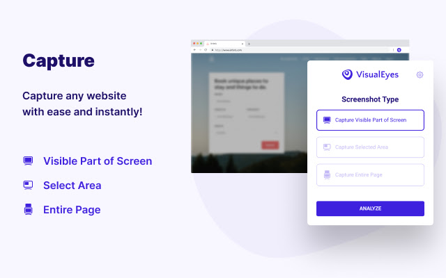 VisualEyes - Visual Insights for websites chrome extension