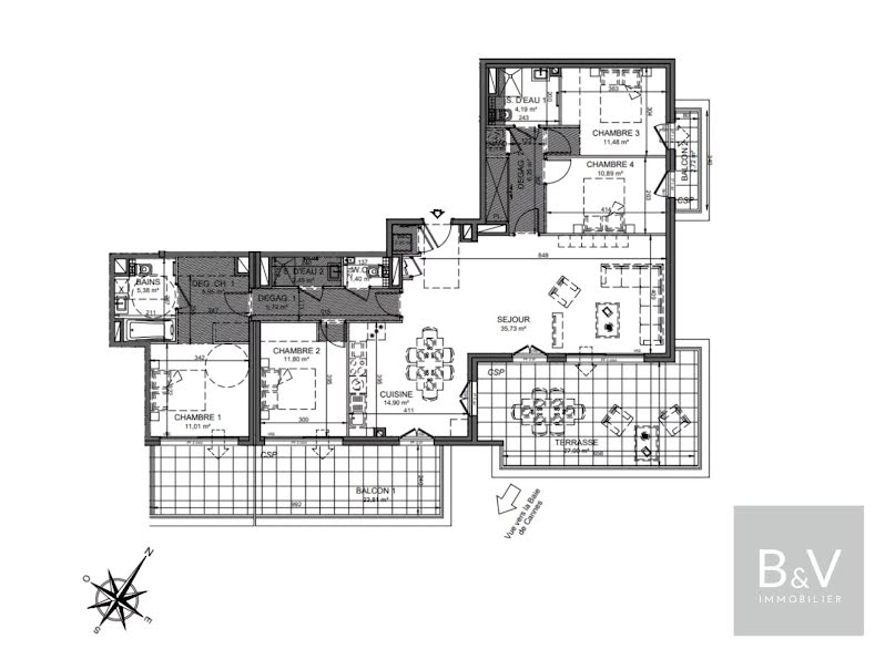 Vente appartement 5 pièces 130 m² à Le Cannet (06110), 2 055 000 €