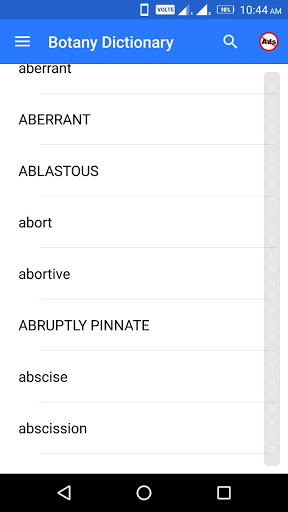 Screenshot Botany Dictionary