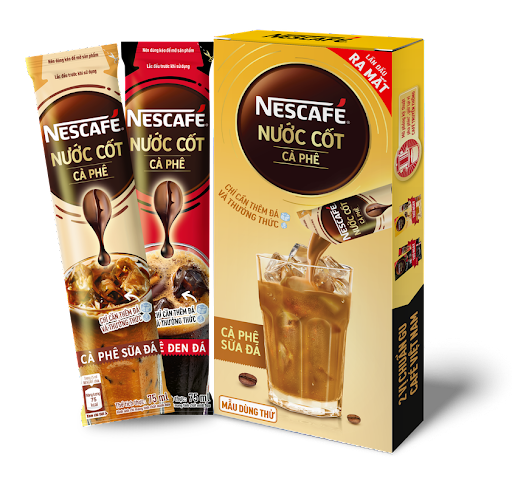 Mẫu dùng thử 2 que Nước cốt cà phê Đen Đá & Sữa Đá NESCAFE