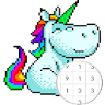 Unicorn Art Pixel - Color By N icon