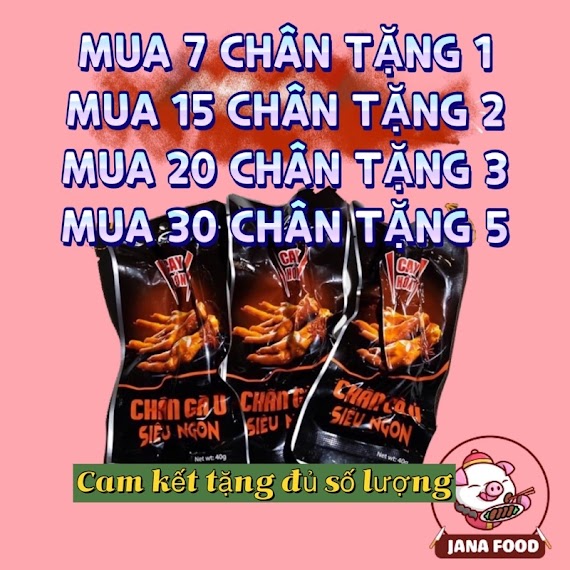 [Mua 7 Tặng 1] Chân Gà Cm Foods, Chân Gà Ủ Vị Việt Nam Siêu To Siêu Ngon Hàng Chất Lượng