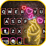 Neon Finger Heart Keyboard Bac icon