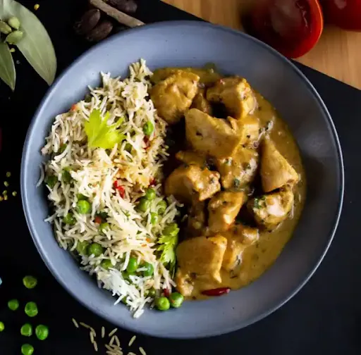 Satay Chicken With Green Peas Basmati Rice