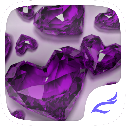 Purple Crystal Heart Theme 生活 App LOGO-APP開箱王