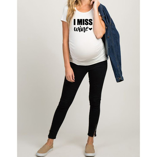 Title 4, Womens Maternity T-Shirts Slim Funny Letter To...