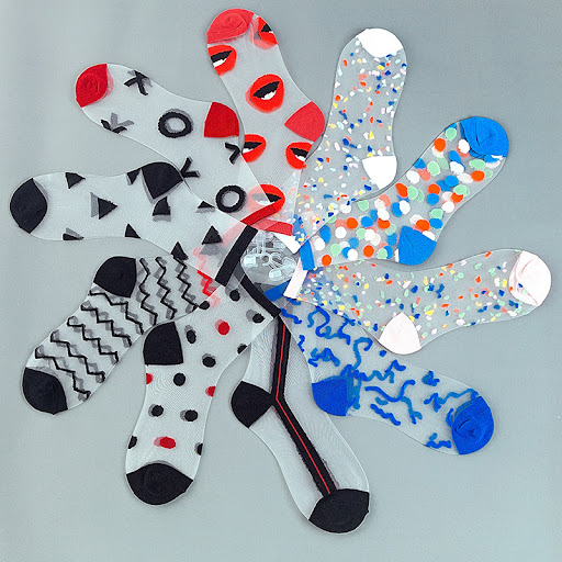 Title 3, Womens Glass Silk Mid-calf Socks with Crystals...