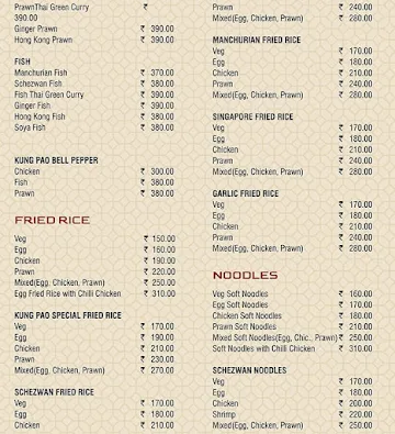 Kung Pao Kitchen menu 