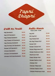 Tapri Shapri menu 1