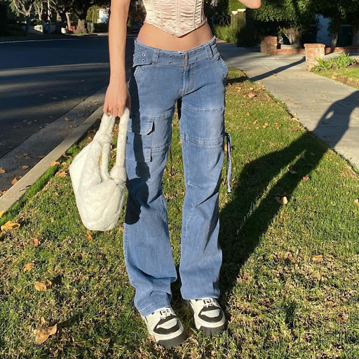 Title 11, Vintage Mid Rise Belt Drawstring Straight Casua...