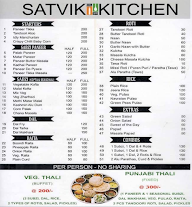 Satvik Kitchen menu 2