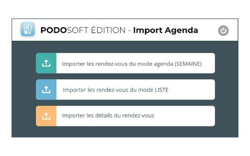 PODOSOFT EDITION - Import Agenda