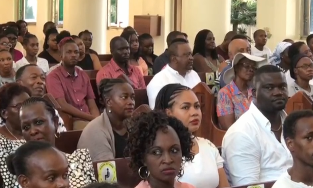 Former President Uhuru Kenyatta joins Christians to attend church service in Mombasa.