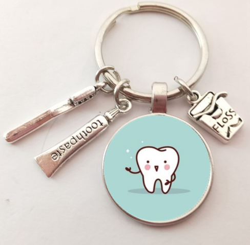 Title 5, Creative Cute Keychain Tooth Glass Personality ...
