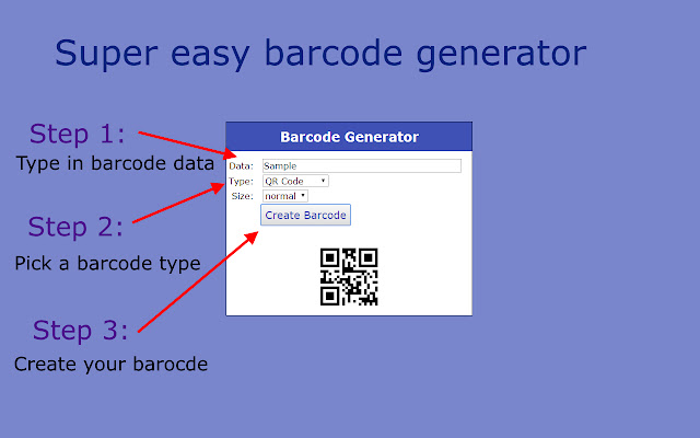 Barcode Generator chrome extension