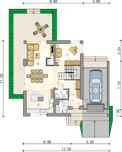 Domus II - Rzut parteru